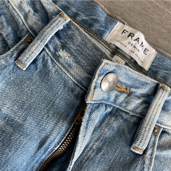 FRAME DENIM L'HOMME SLIM STRAIGHT JEANS IN WHITE SANDS Men’s Size 32 x 35 Tall - Picture 9 of 16